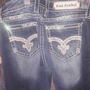 Rock revival bling Jean's skinny leg